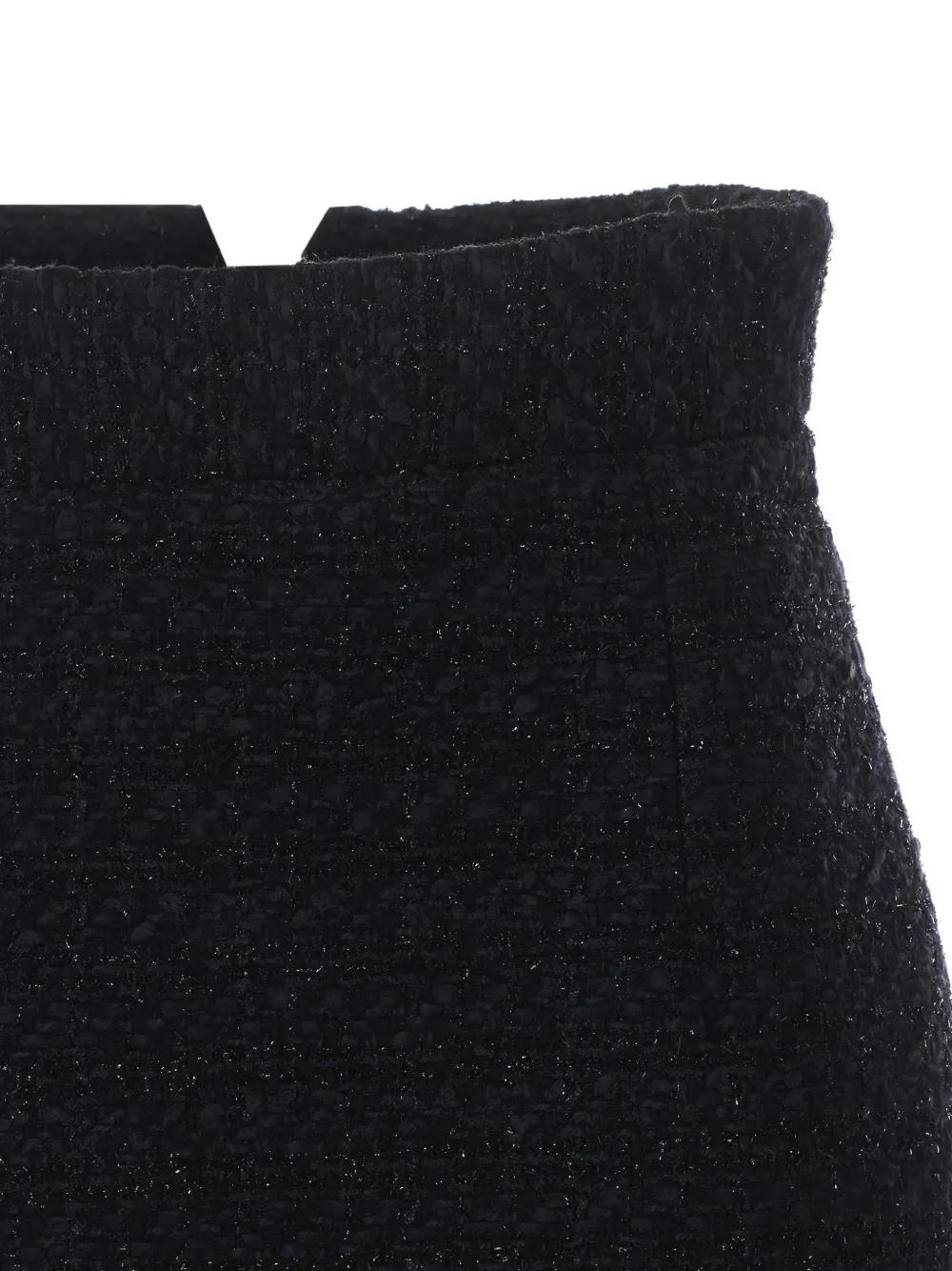 Tagliatore tweed-effect Nell midi skirt Zwart