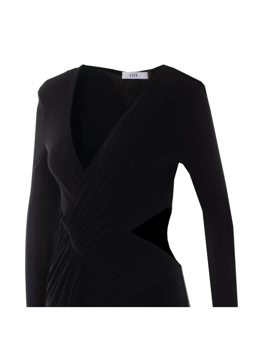 Eleh Maxi-jurk met ruches Zwart