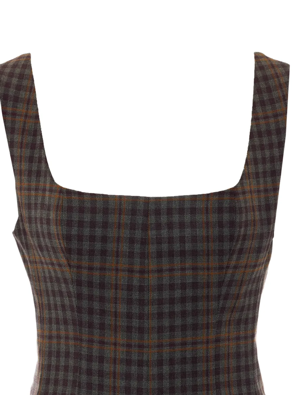 Aniye By check-motif sleeveless mini dress Grijs