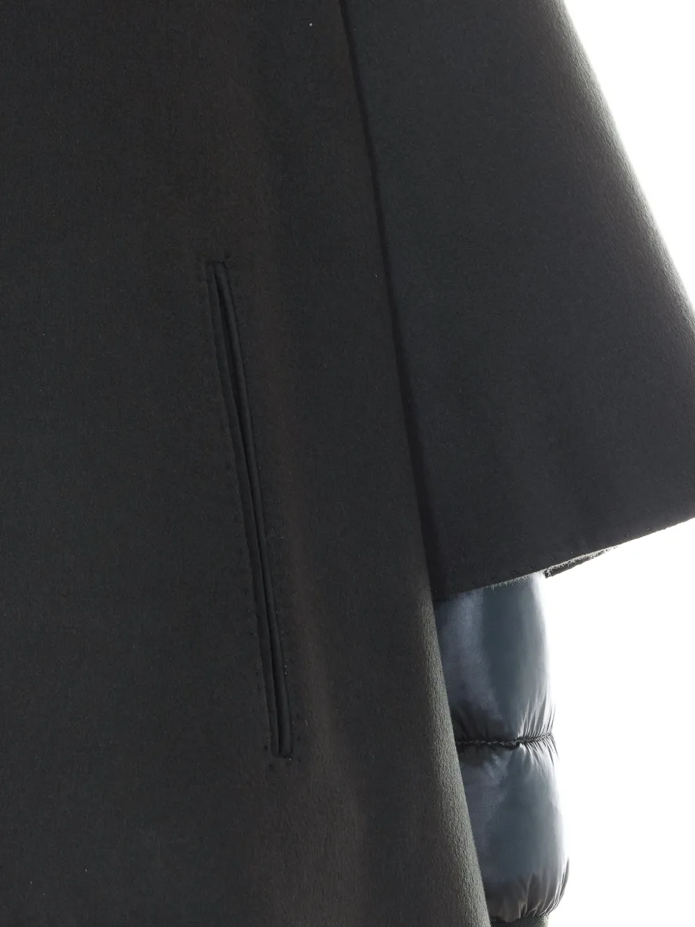 Moorer layered-sleeve high-neck cape Groen