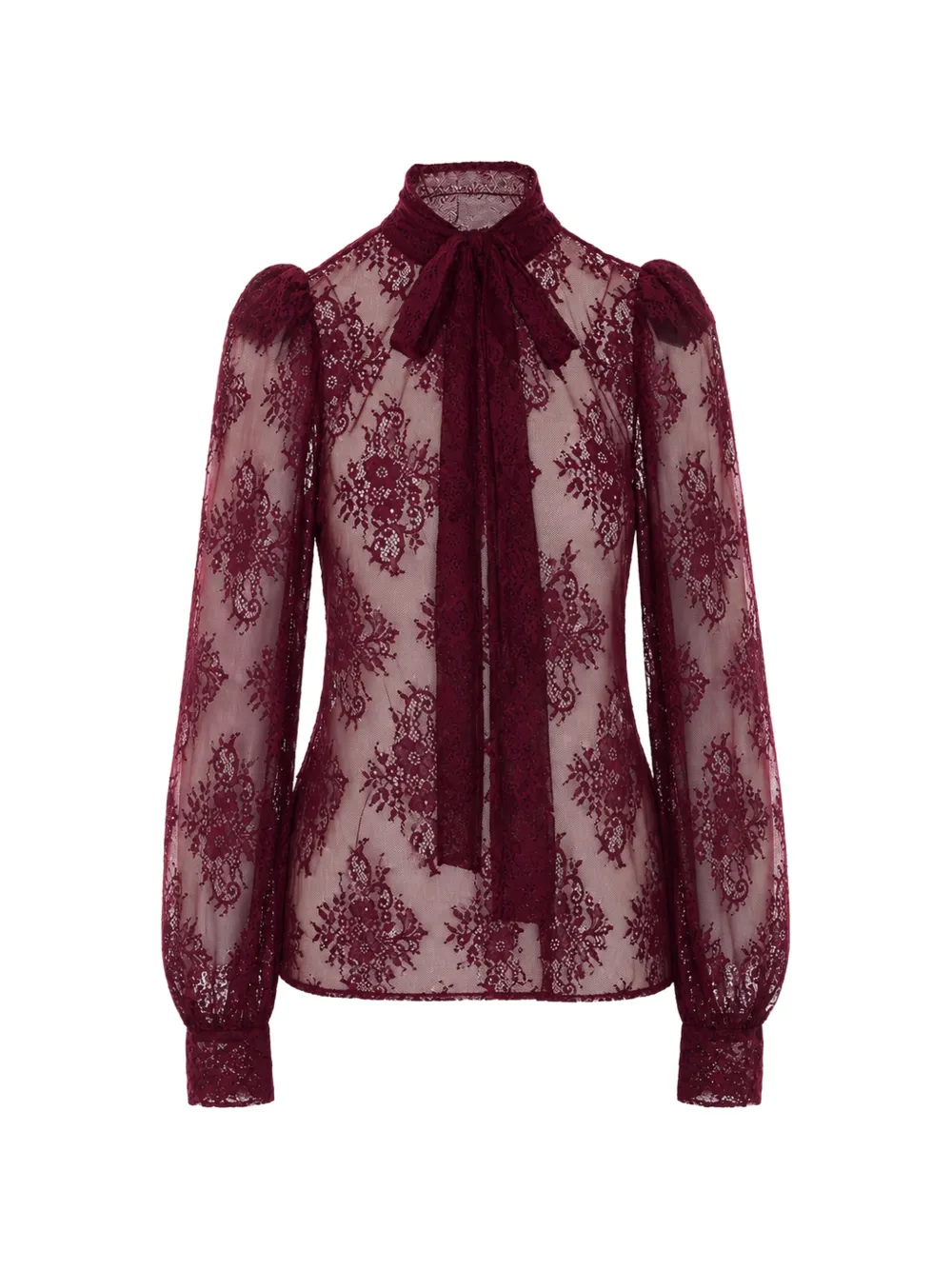 Aniye By Vivi pussy-bow lace blouse Rood