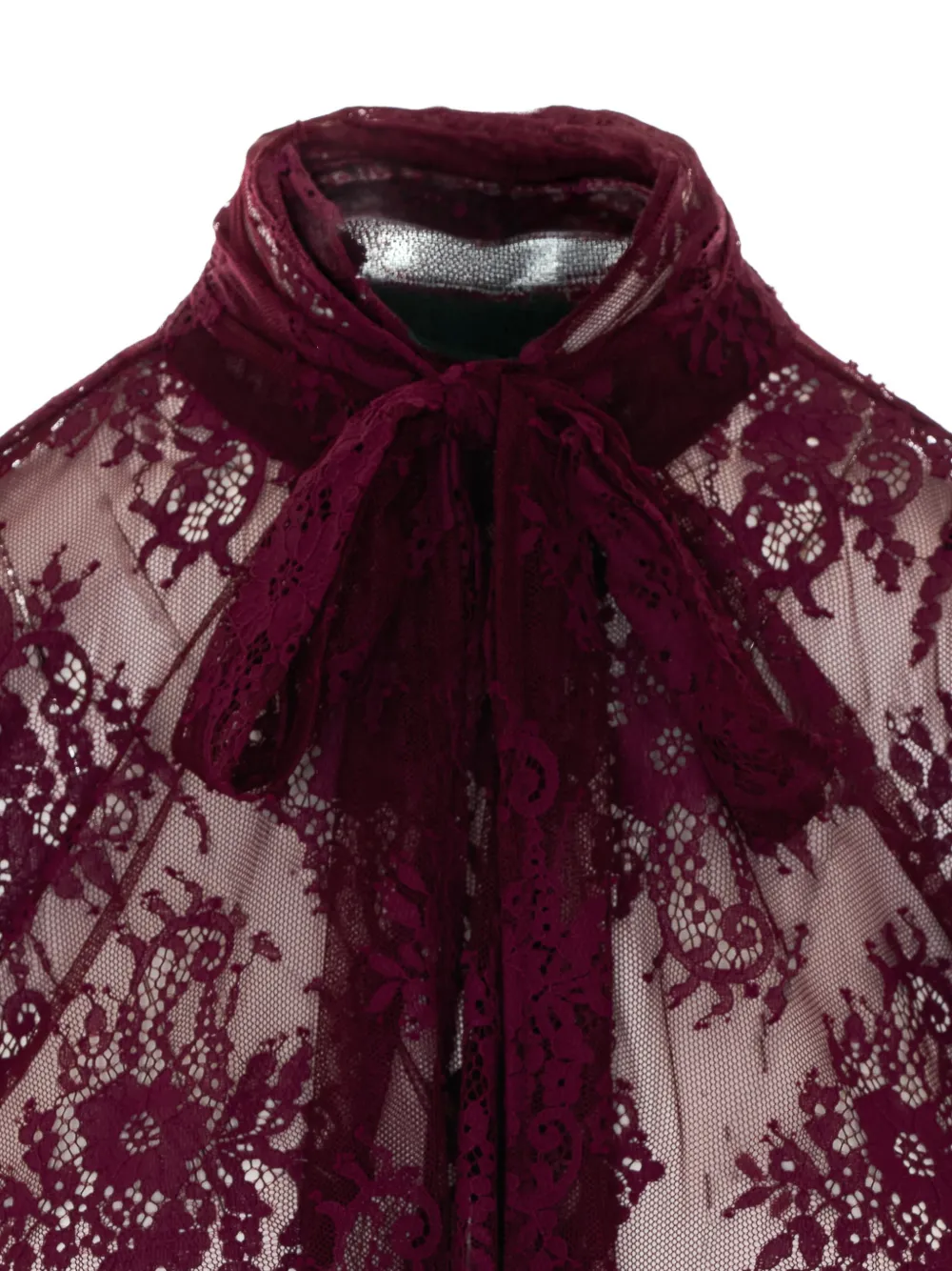 Aniye By Vivi pussy-bow lace blouse Rood