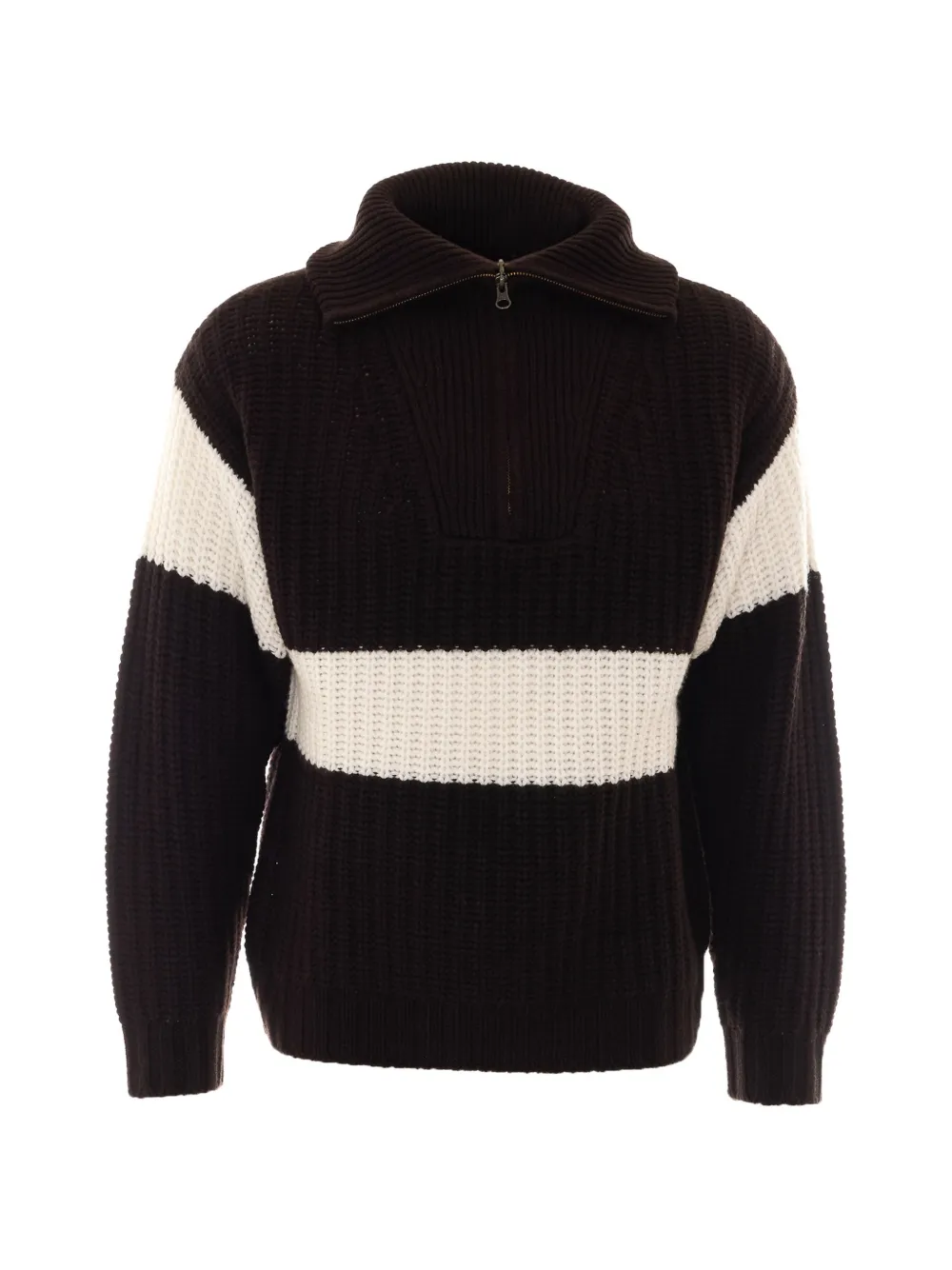 Lisa Yang Rafferty half-zip sweater - Marrone
