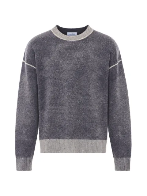AMISH logo-patch crew-neck sweater