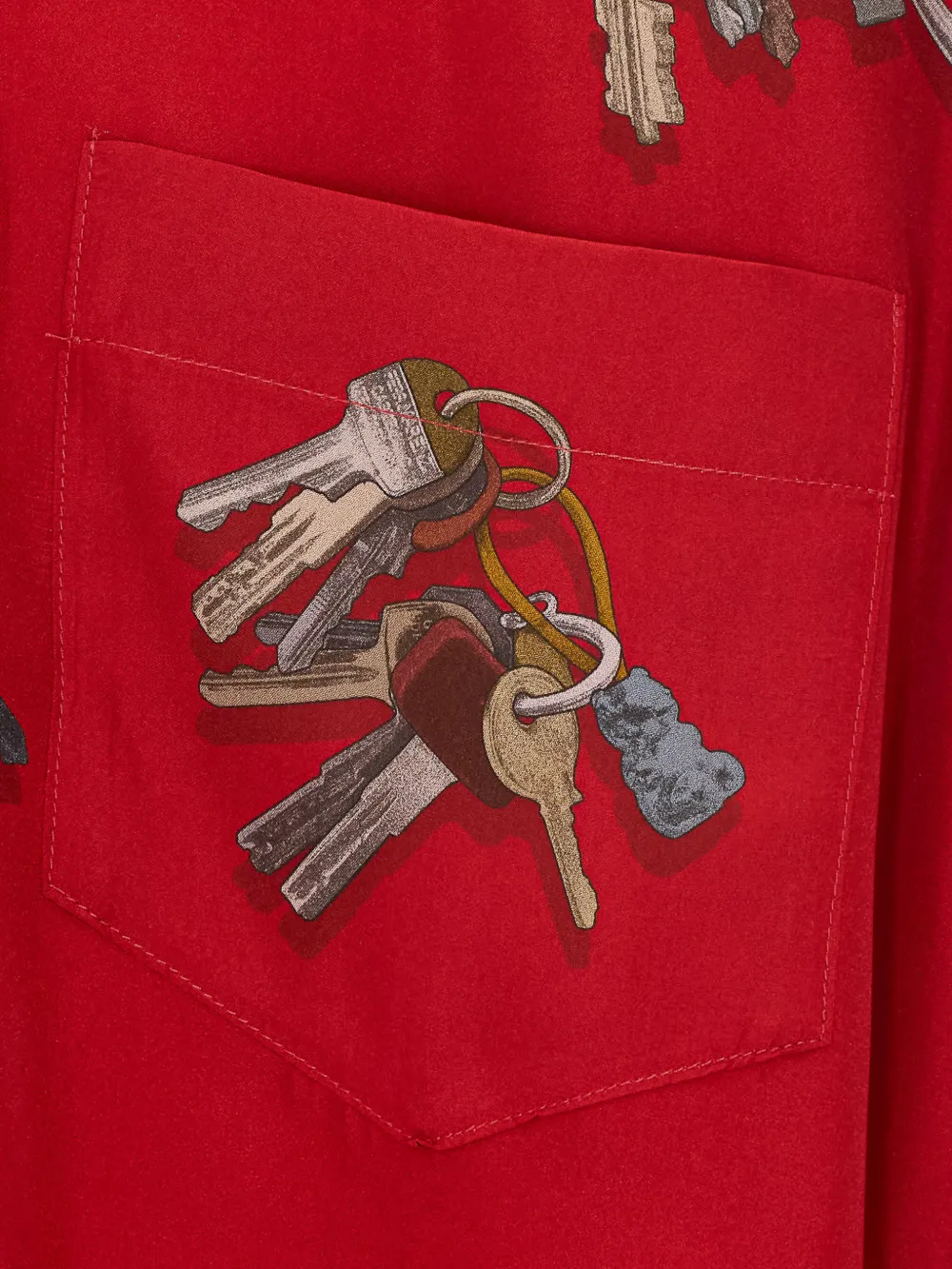 Magliano A Bunch Of Keys silk shirt Rood