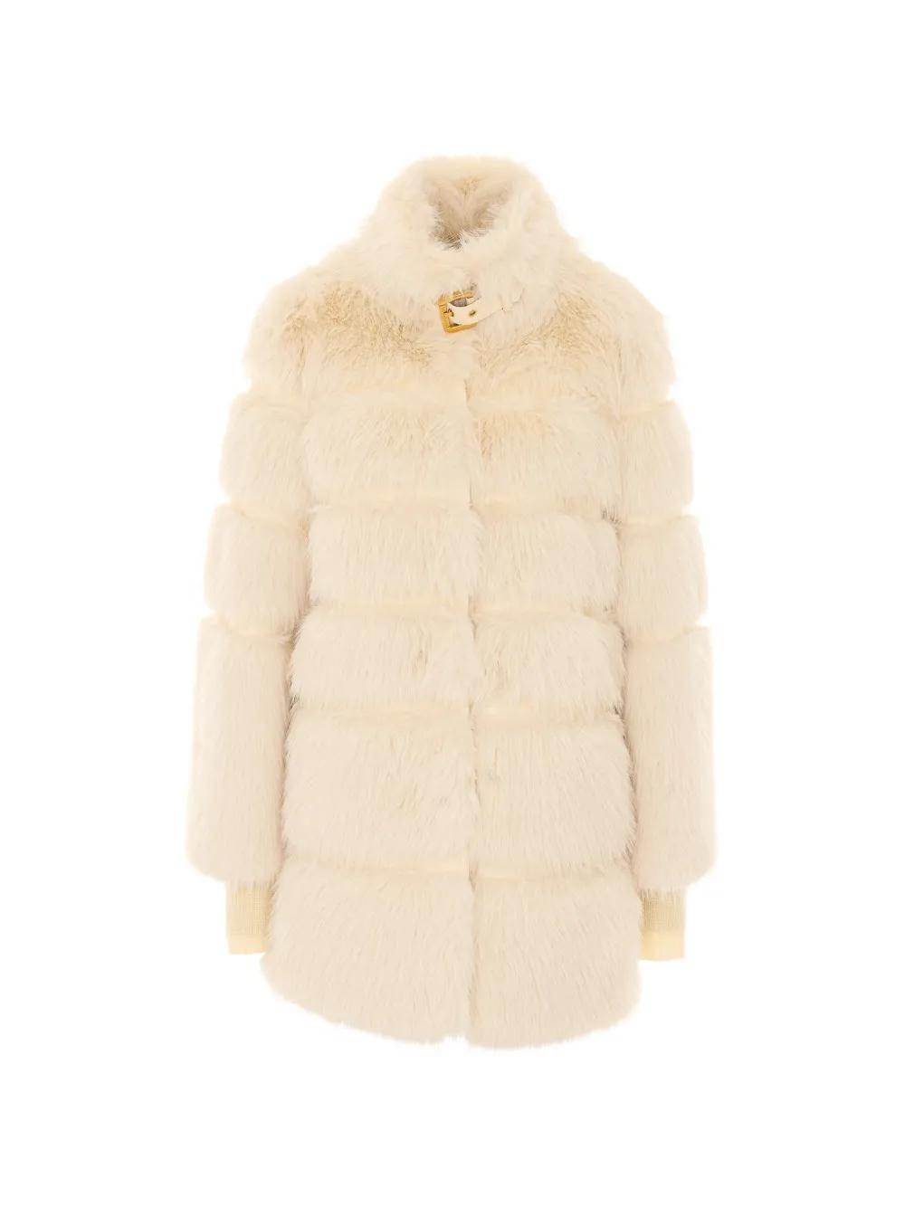 Patrizia Pepe buckle-detail faux-fur coat - Toni neutri