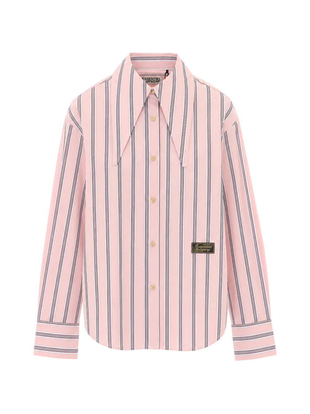 Essentiel Antwerp Overhemd met logopatch Roze