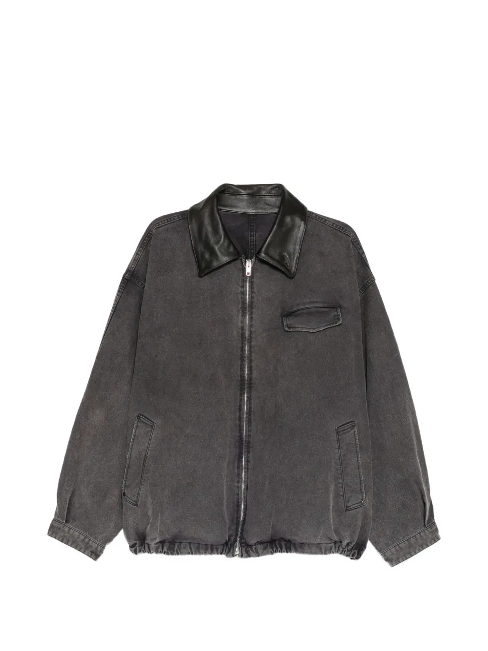 ssstein faded-effect denim jacket - Grigio