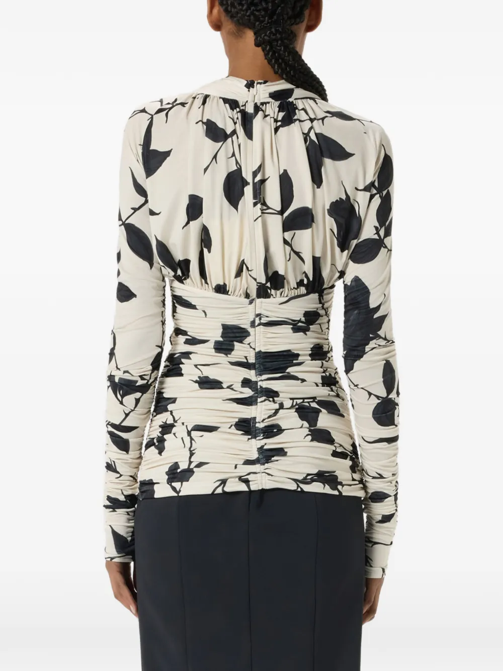 Blumarine Shirt met bloemenprint Beige