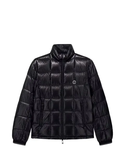 Armani Exchange quilted logo-patch padded jacket