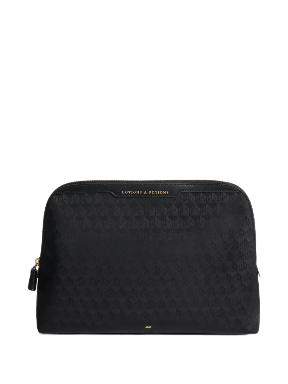 Anya Hindmarch Pouch Lotions and Potions con monogramma - Nero