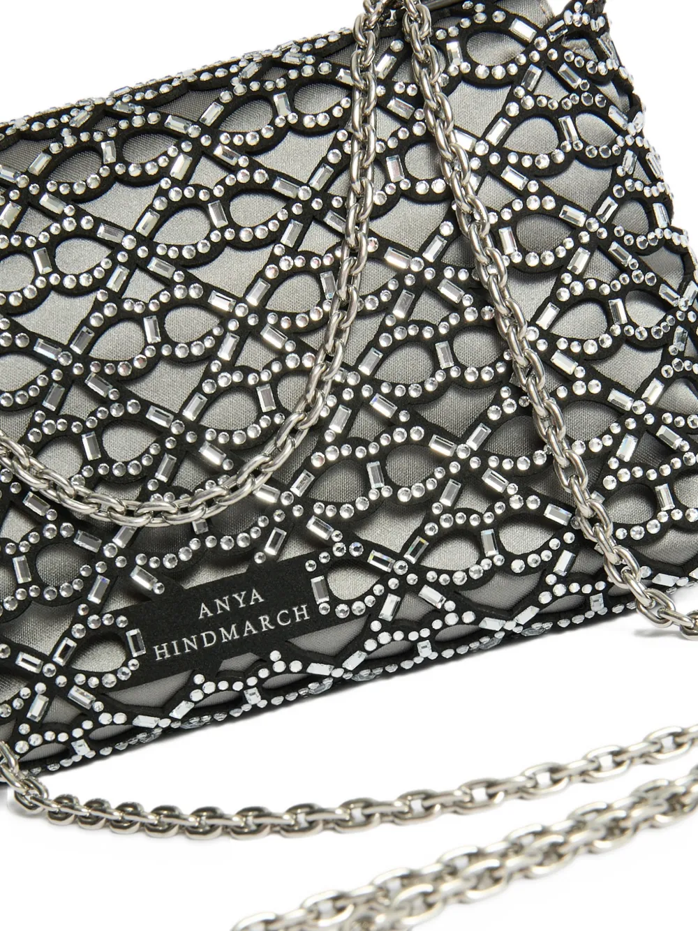 Anya Hindmarch Glebe verfraaide mini-crossbodytas Grijs
