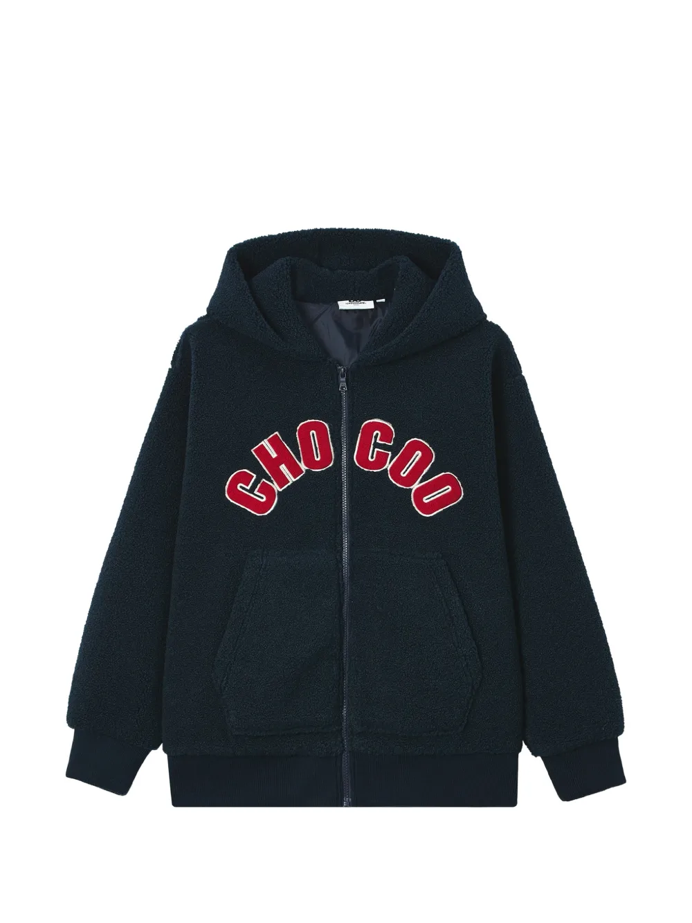 CHOCOOLATE fleece logo-patch hoodie - Blau