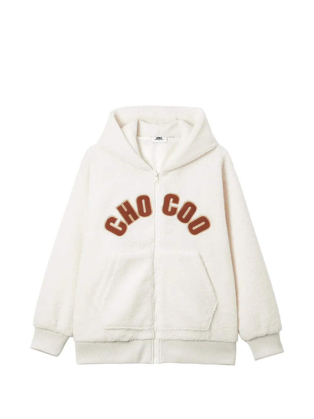 CHOCOOLATE fleece-texture hoodie - Nude