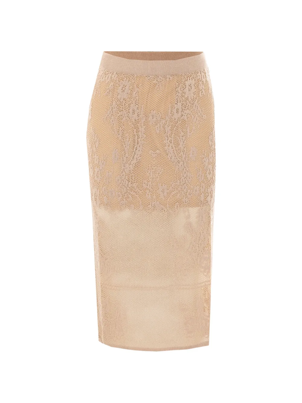 TWINSET jacquard knit midi skirt - Nude
