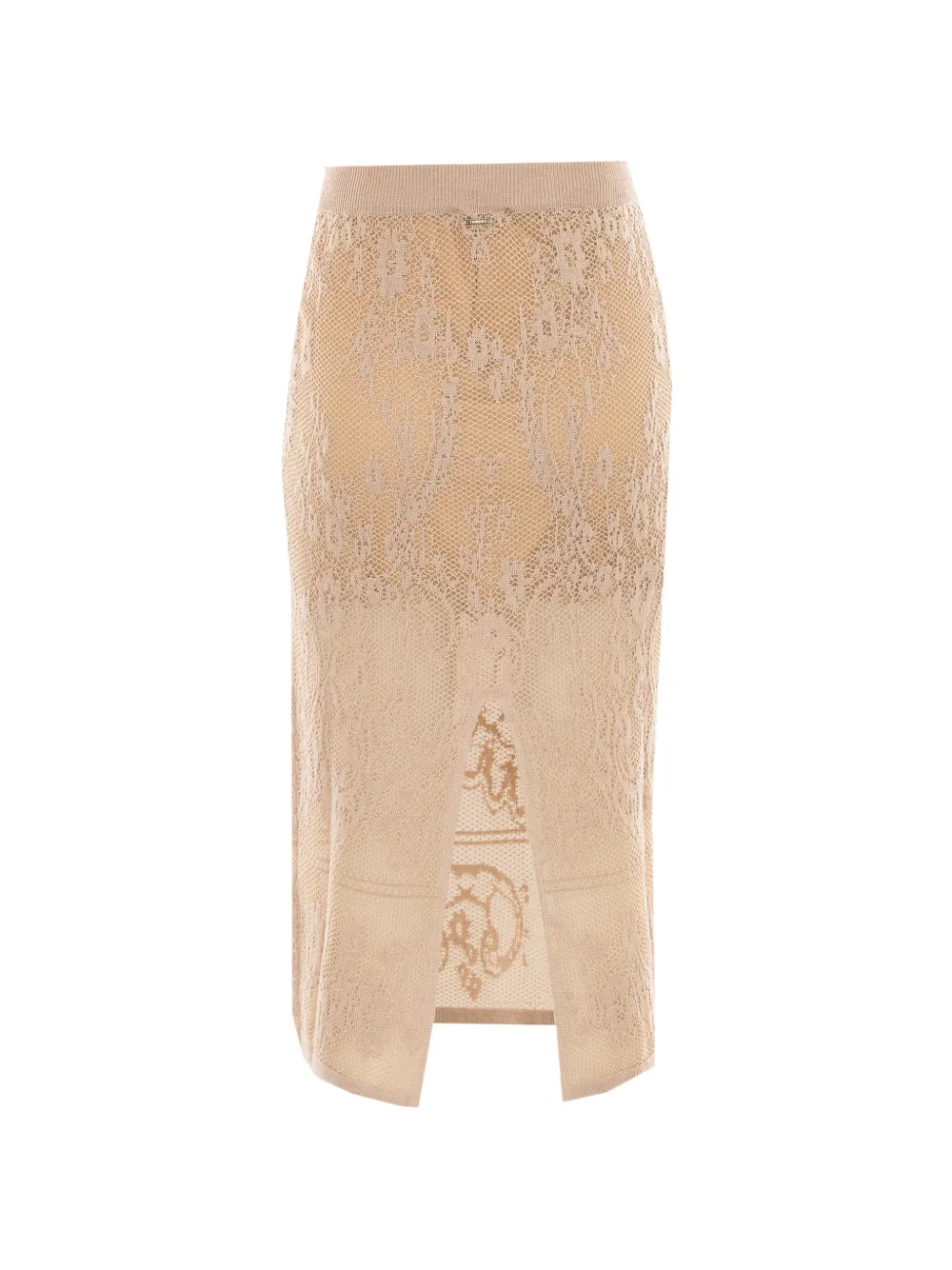 TWINSET jacquard knit midi skirt Beige