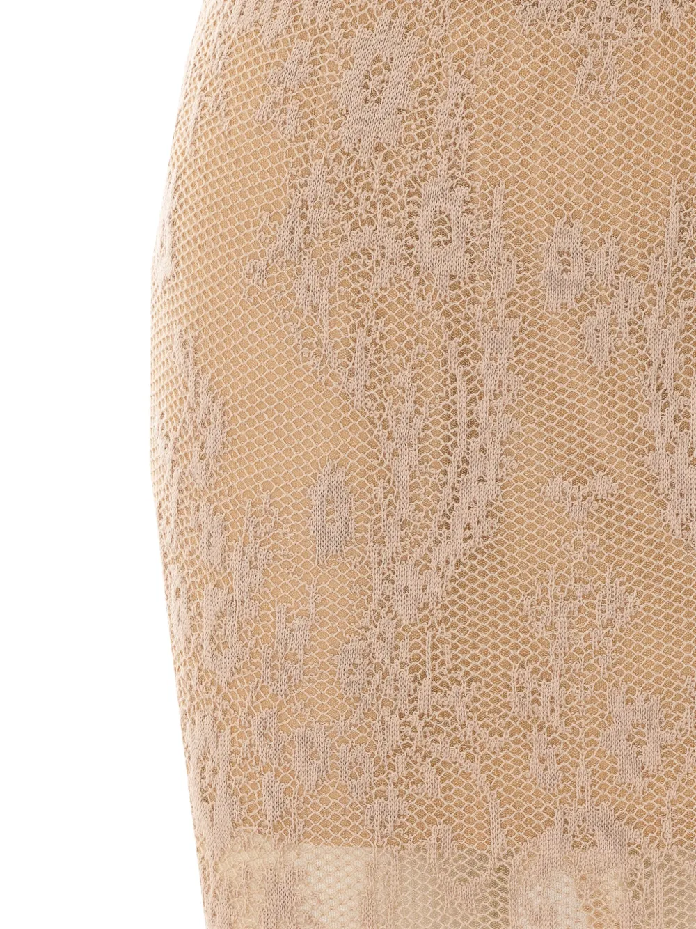 TWINSET jacquard knit midi skirt Beige