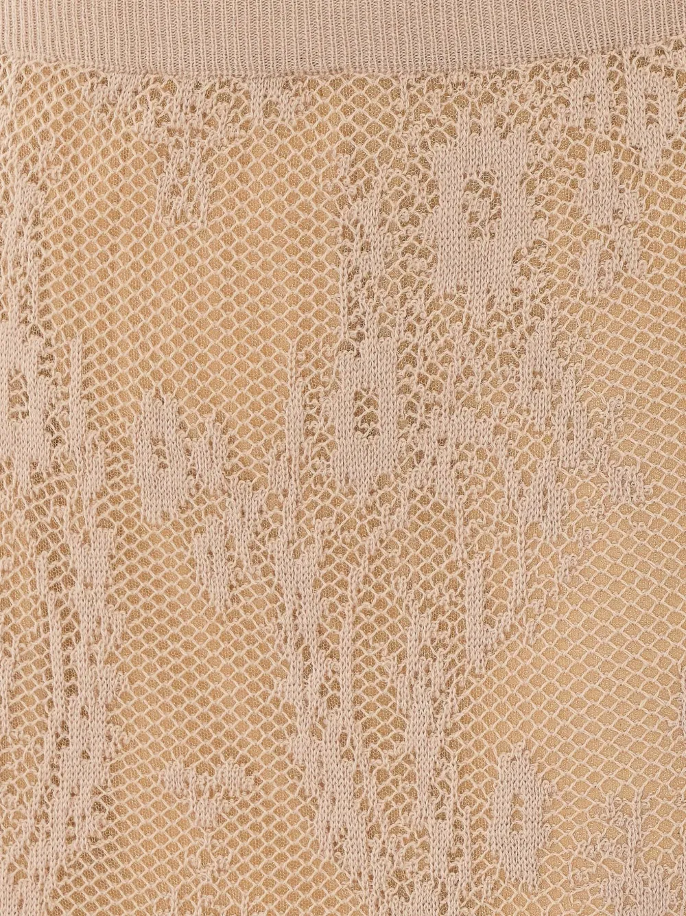 TWINSET jacquard knit midi skirt Beige