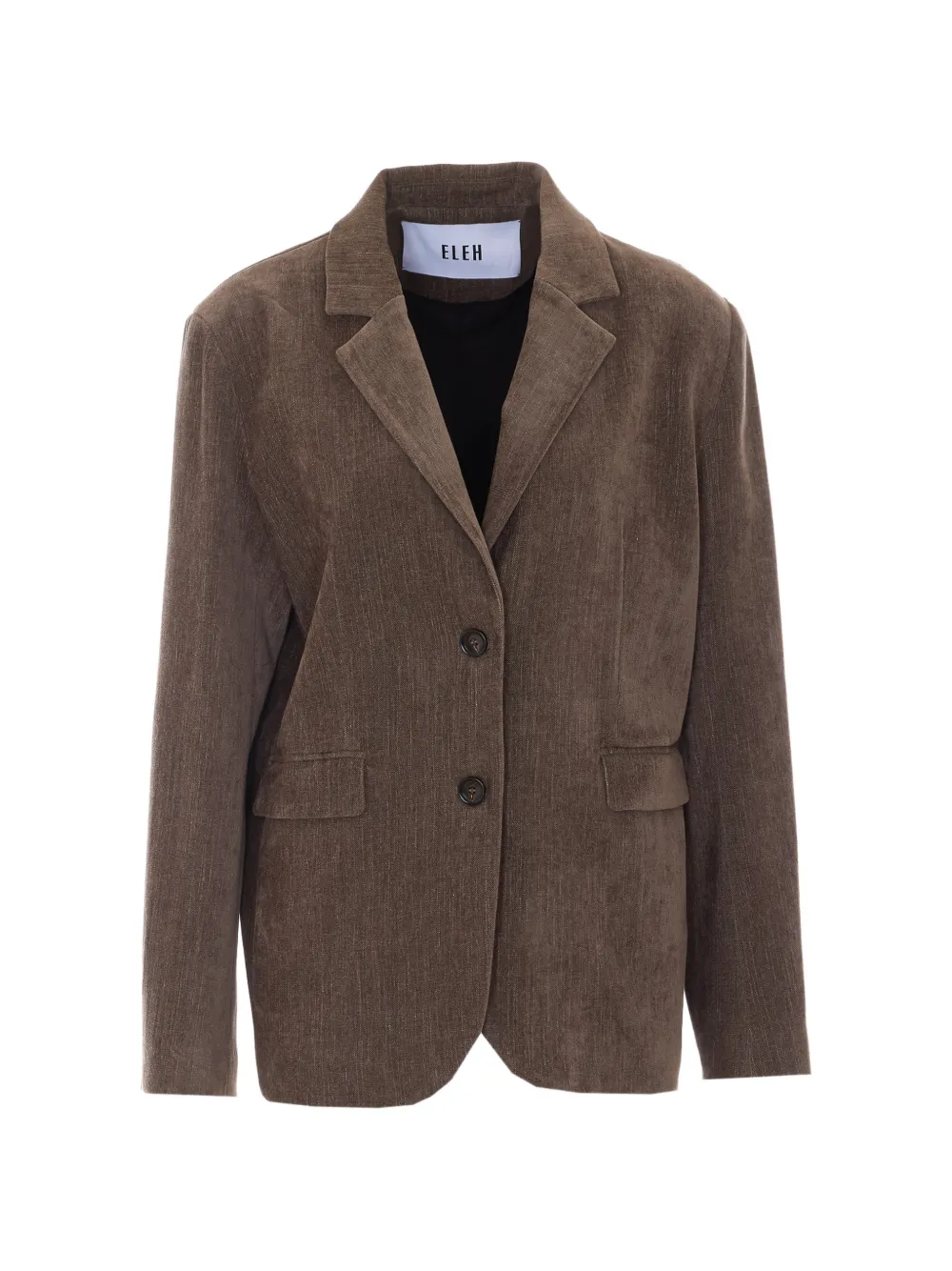 Eleh single-breasted V-neck blazer - Braun