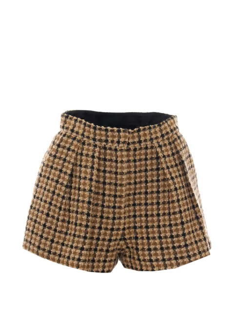 TWINSET check bouclé shorts