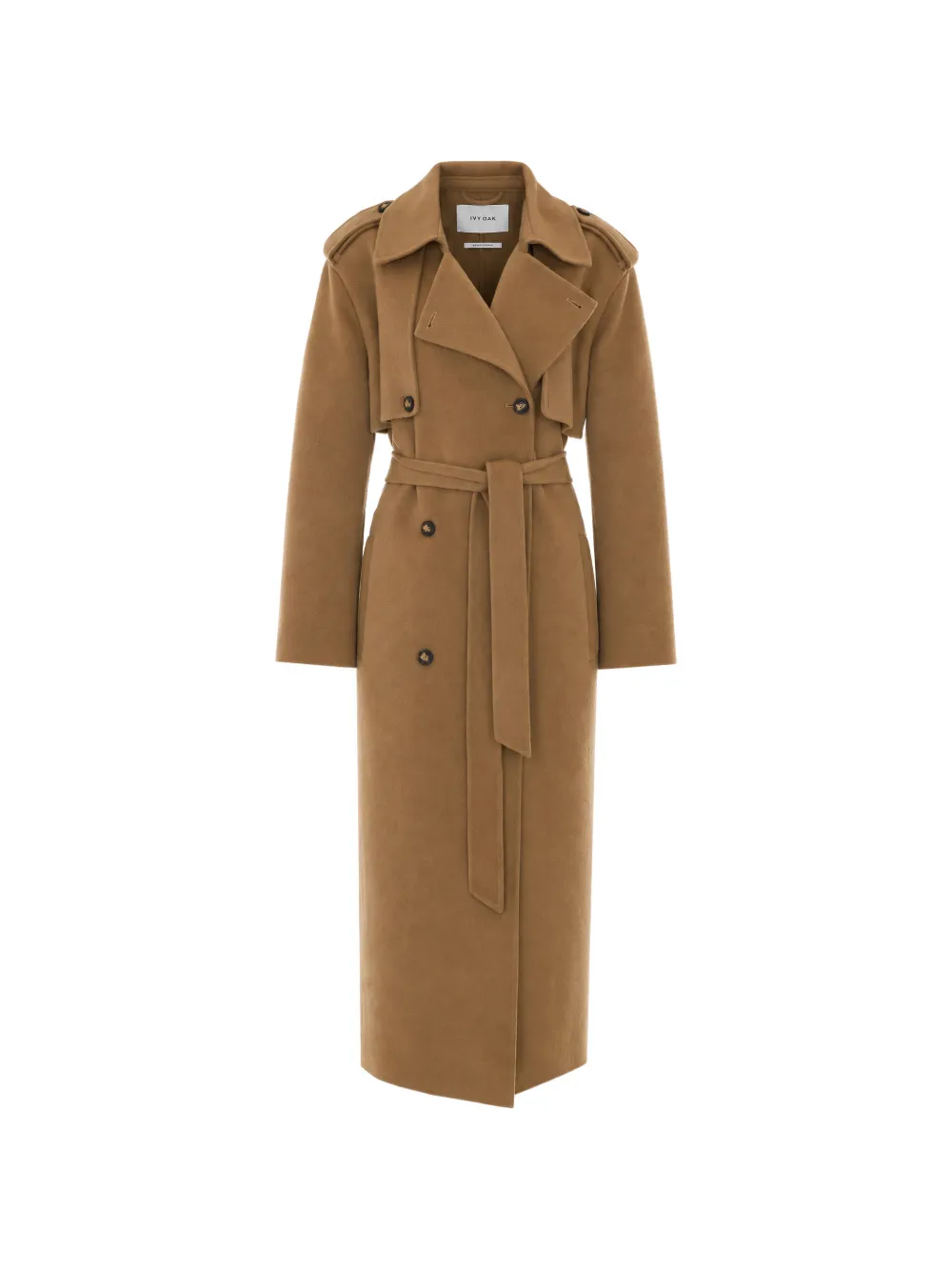 IVY OAK double-breasted belted coat