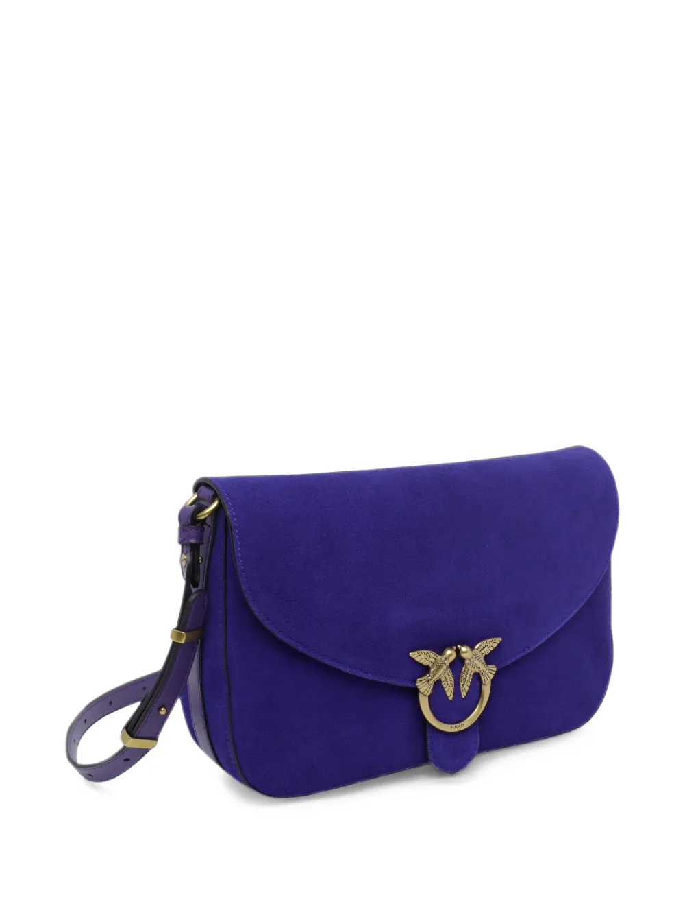 PINKO Love Classic suède tas Blauw