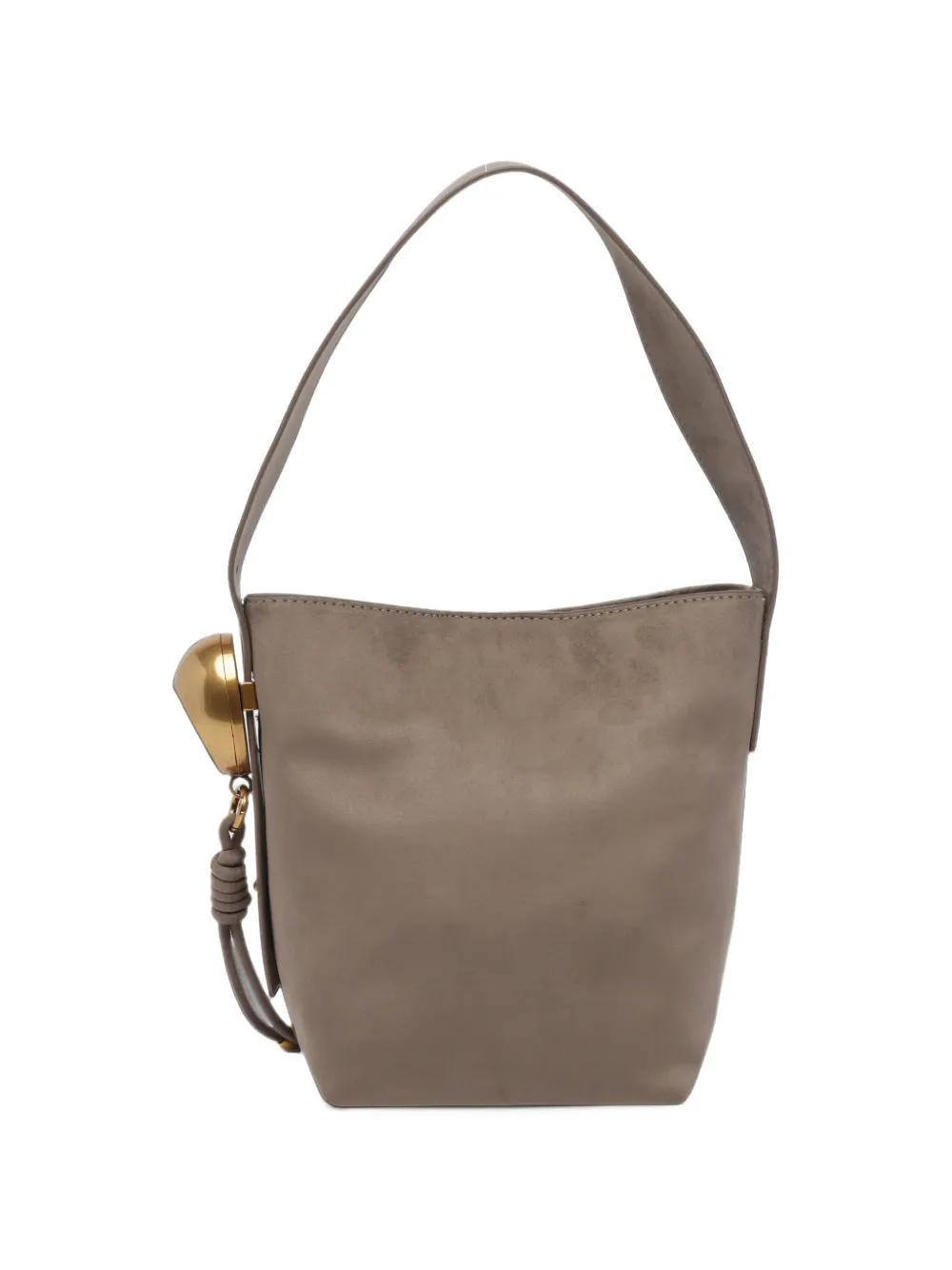 V°73 Azzurrite logo-plaque bucket bag Beige