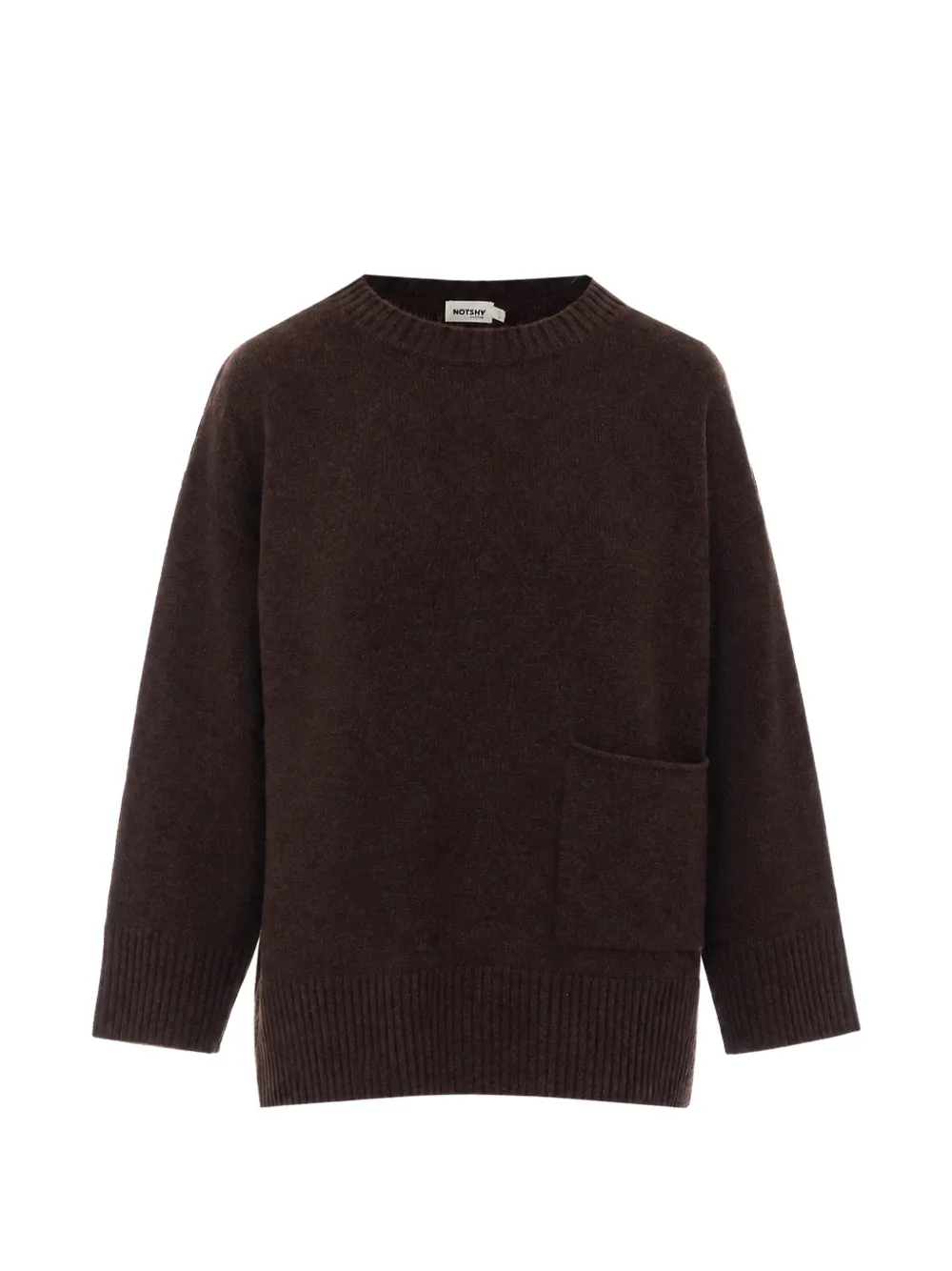 Not Shy Rosie patch-pocket sweater - Marrone