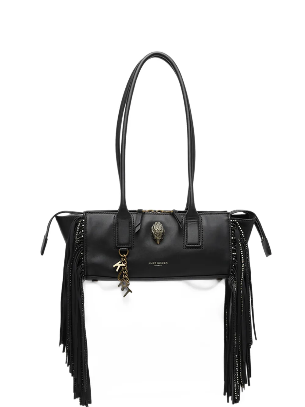 Kurt Geiger London Sloane eastwest shoulder fringe bag - Black