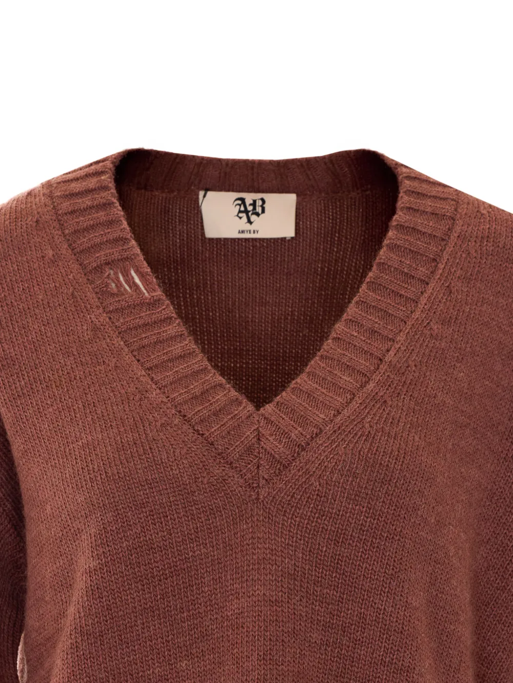 Aniye By Tina distressed V-neck sweater Bruin
