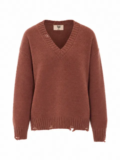 Aniye By Tina distressed V-neck sweater