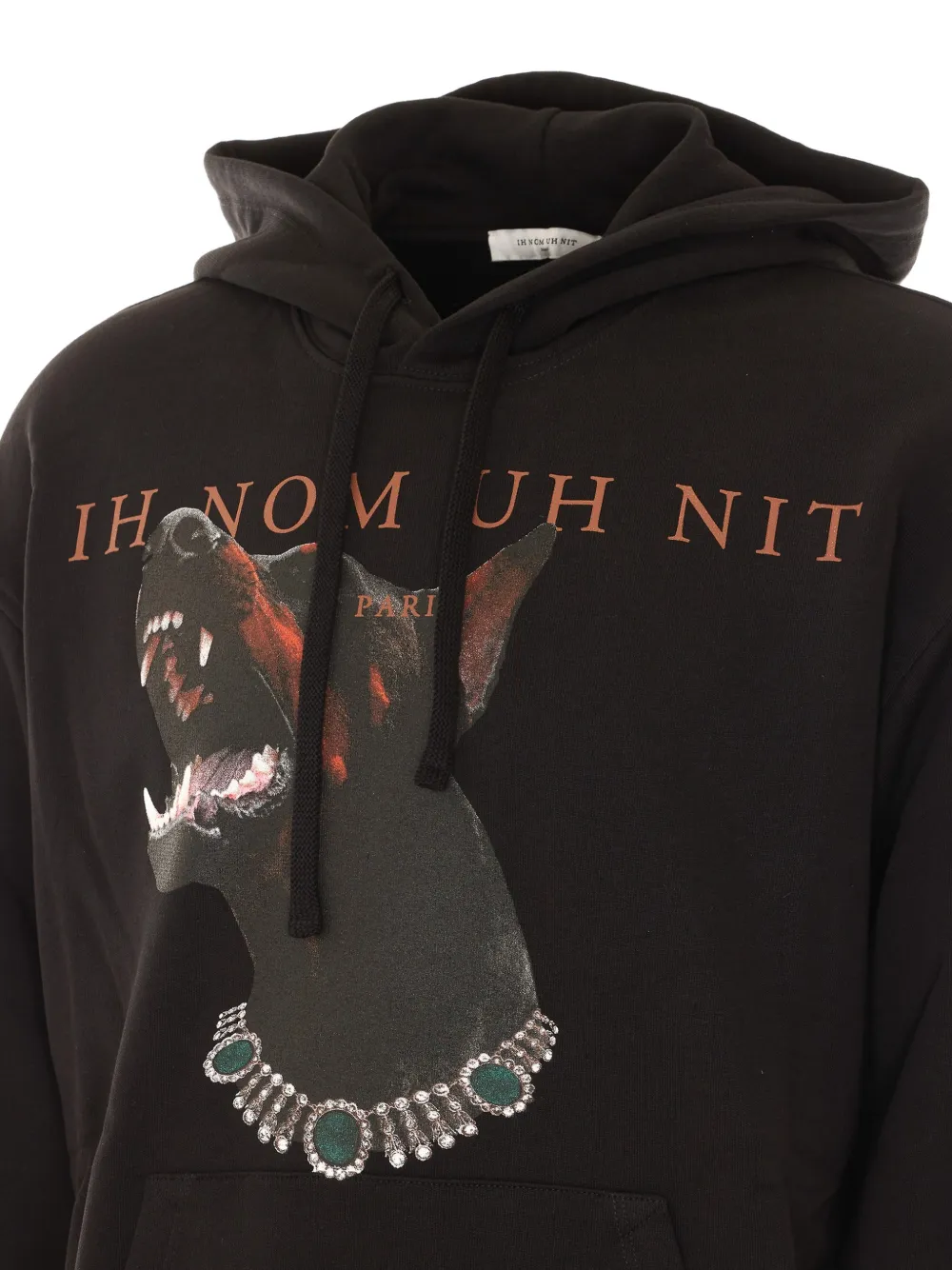 Ih Nom Uh Nit graphic-print drawstring hoodie Zwart