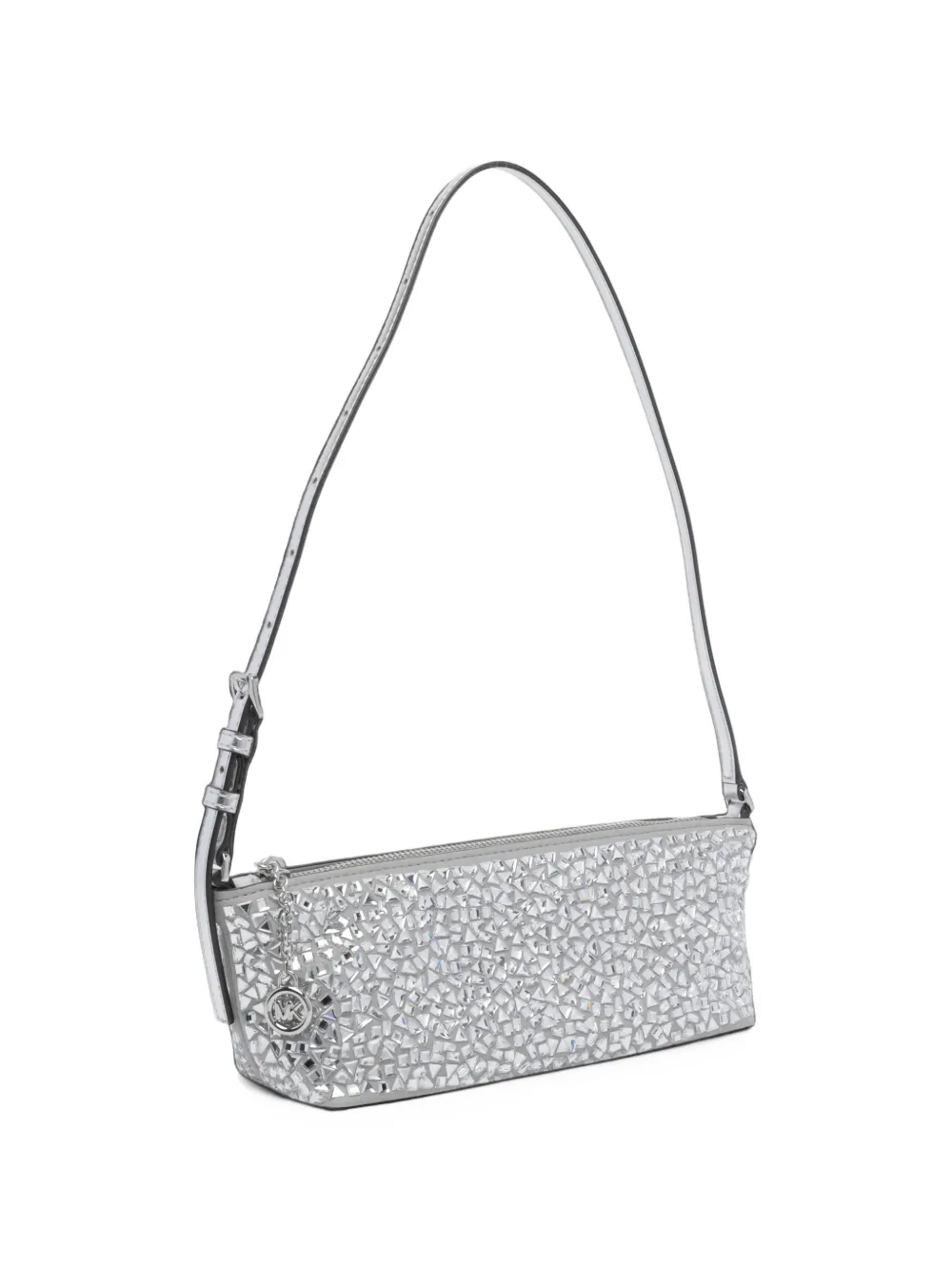 Michael Kors Laila crystal-embellished clutch bag Zilver
