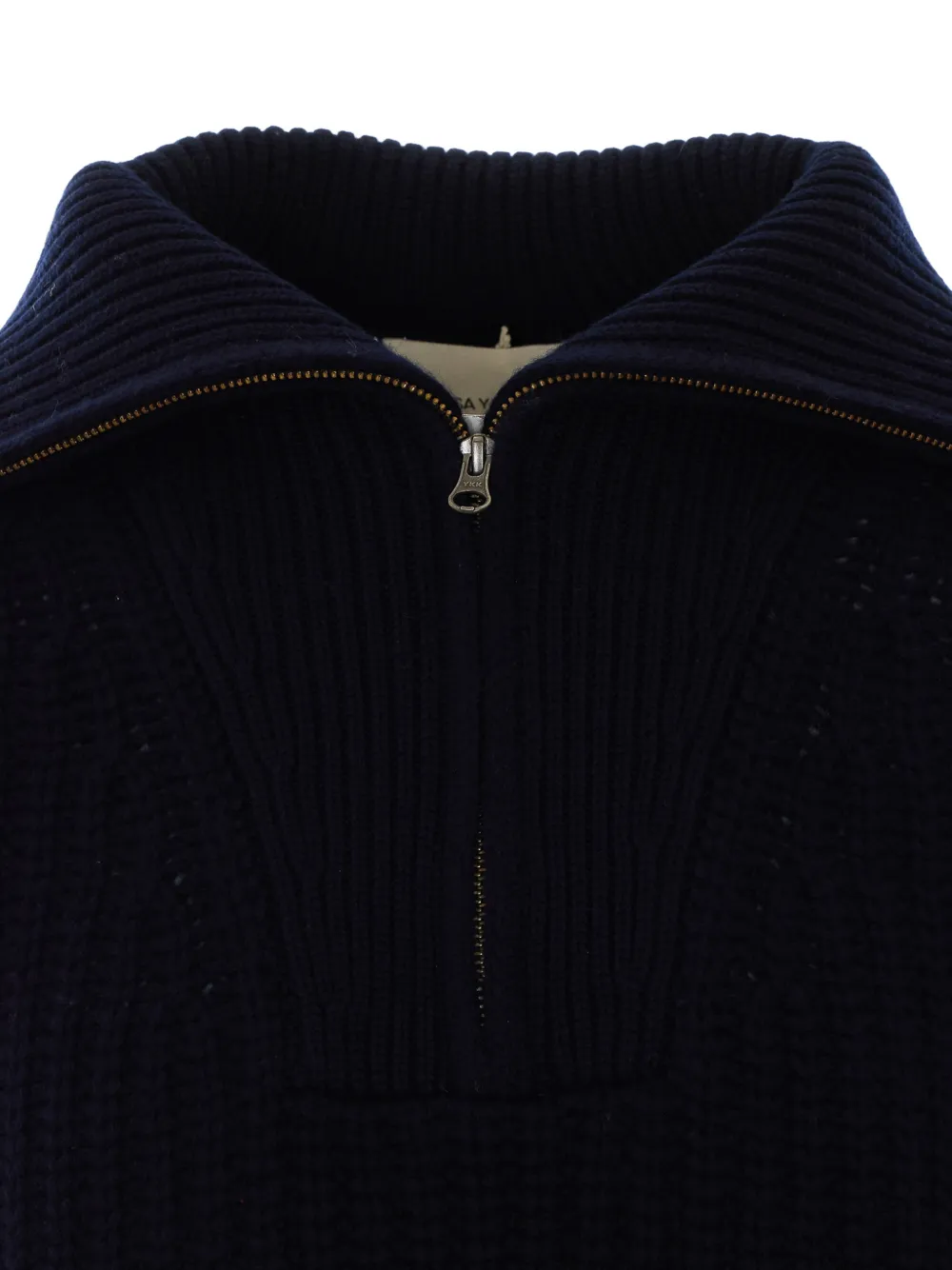 Lisa Yang Rafferty half-zip striped sweater Blauw