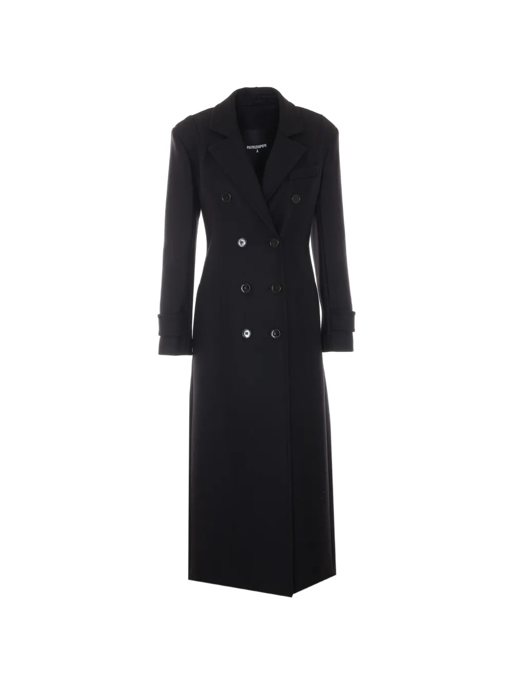 Patrizia Pepe double-breasted peaked-lapel coat - Black