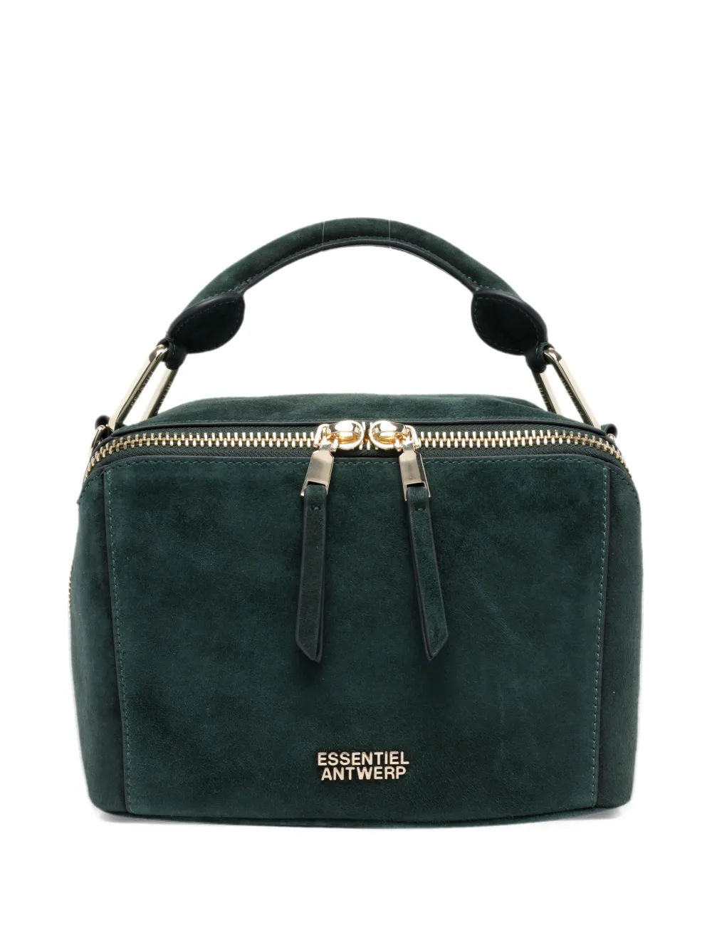 Essentiel Antwerp mini Bobby suede shoulder bag - Verde