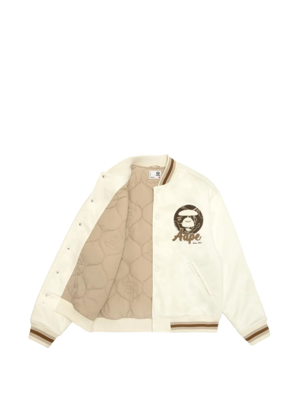 AAPE BY *A BATHING APE AAPEUNVS embroidered bomber jacket Beige