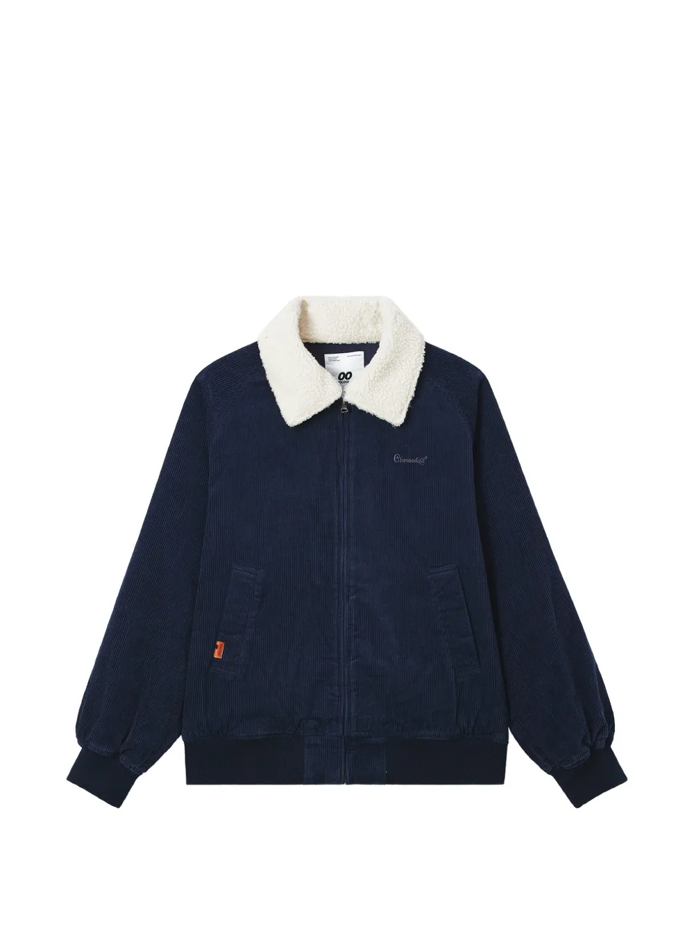 CHOCOOLATE corduroy-texture bomber jacket - Blau