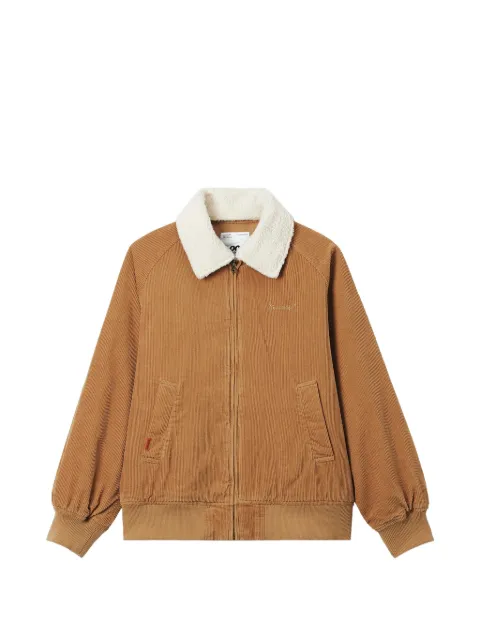 CHOCOOLATE corduroy-texture bomber jacket