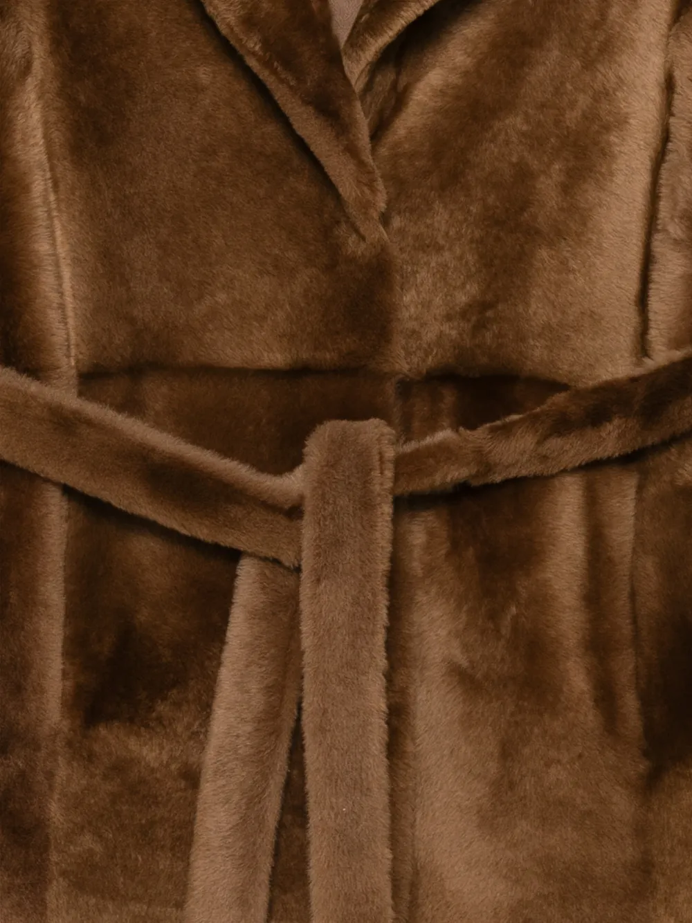 Yves Salomon Manteau belted shearling coat Bruin