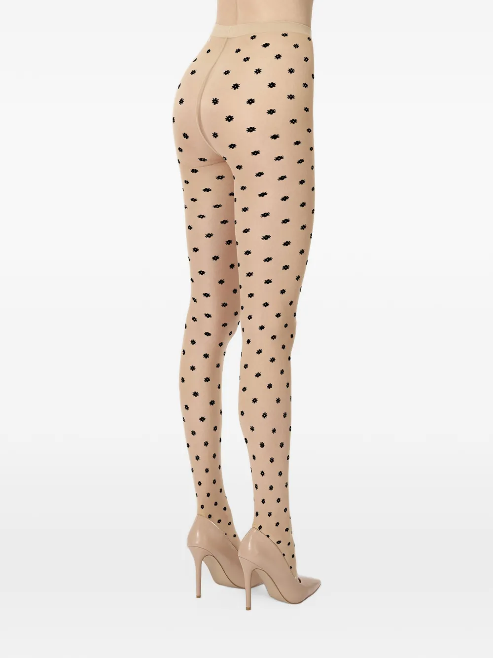 Wolford Daisy panty met bloemenprint Beige