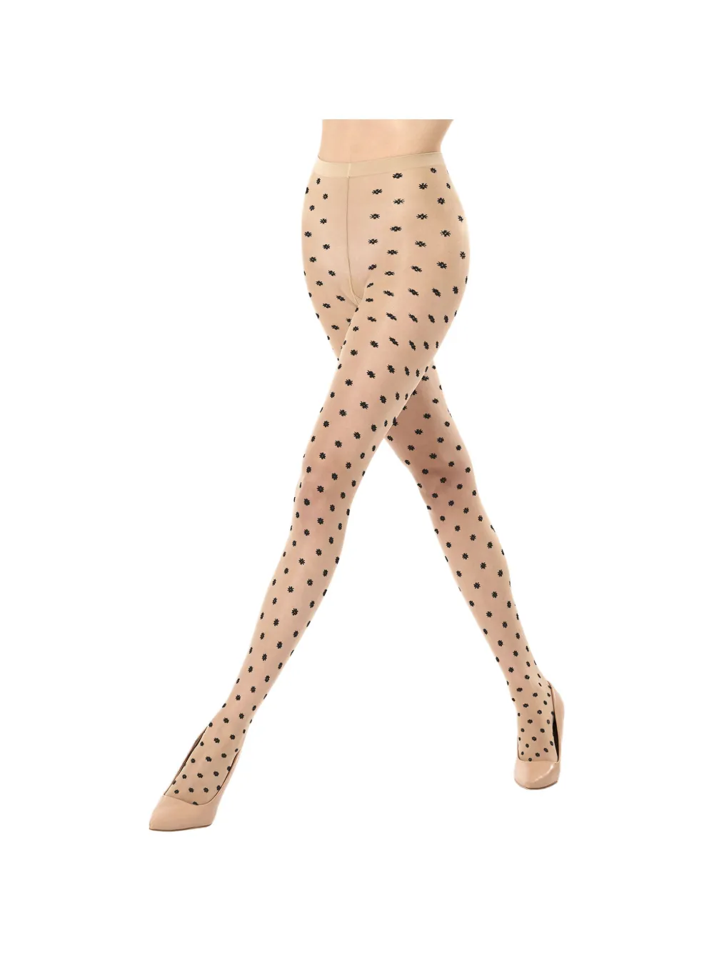 Wolford Daisy panty met bloemenprint Beige