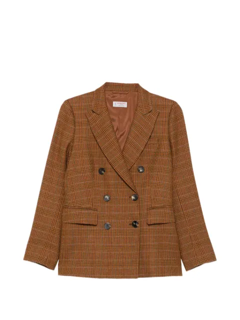 Alberto Biani Prince of Wales double-breasted blazer