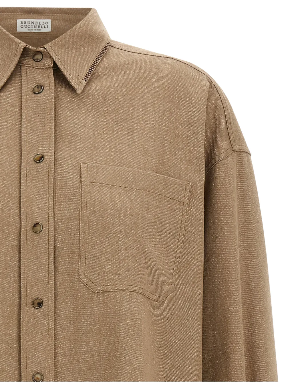 Brunello Cucinelli Blouse verfraaid met Monile Beige
