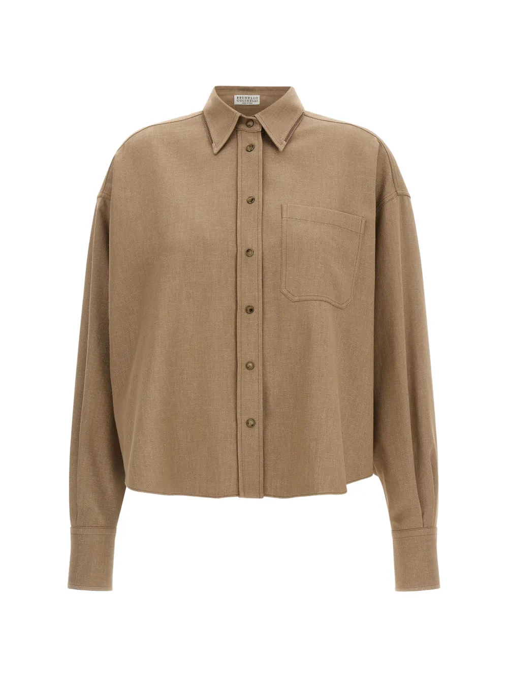 Brunello Cucinelli Monile-embellished shirt - Nude