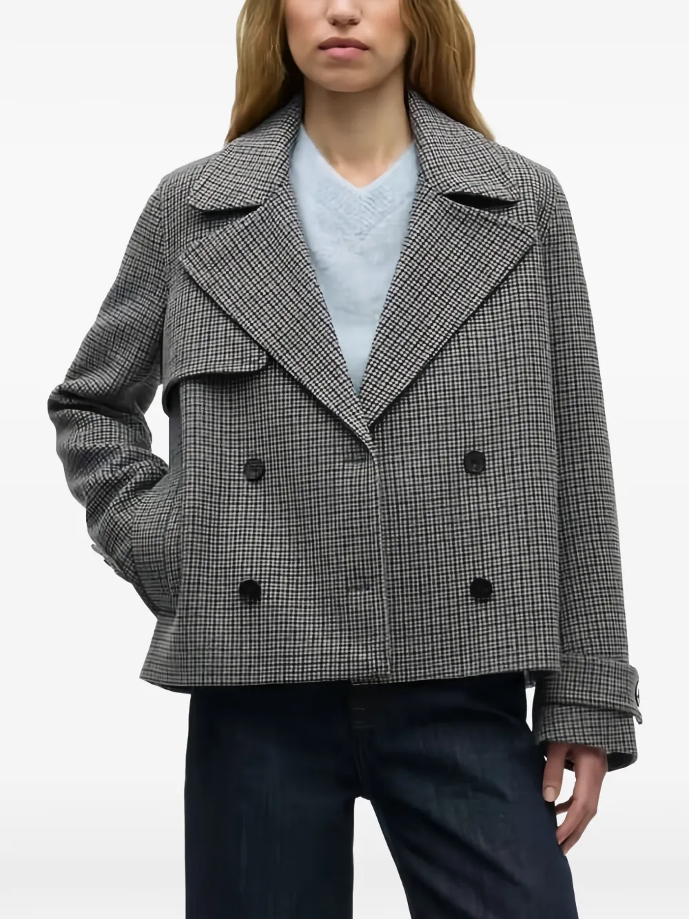 SAMSOE Samarta double-breasted blazer Grijs