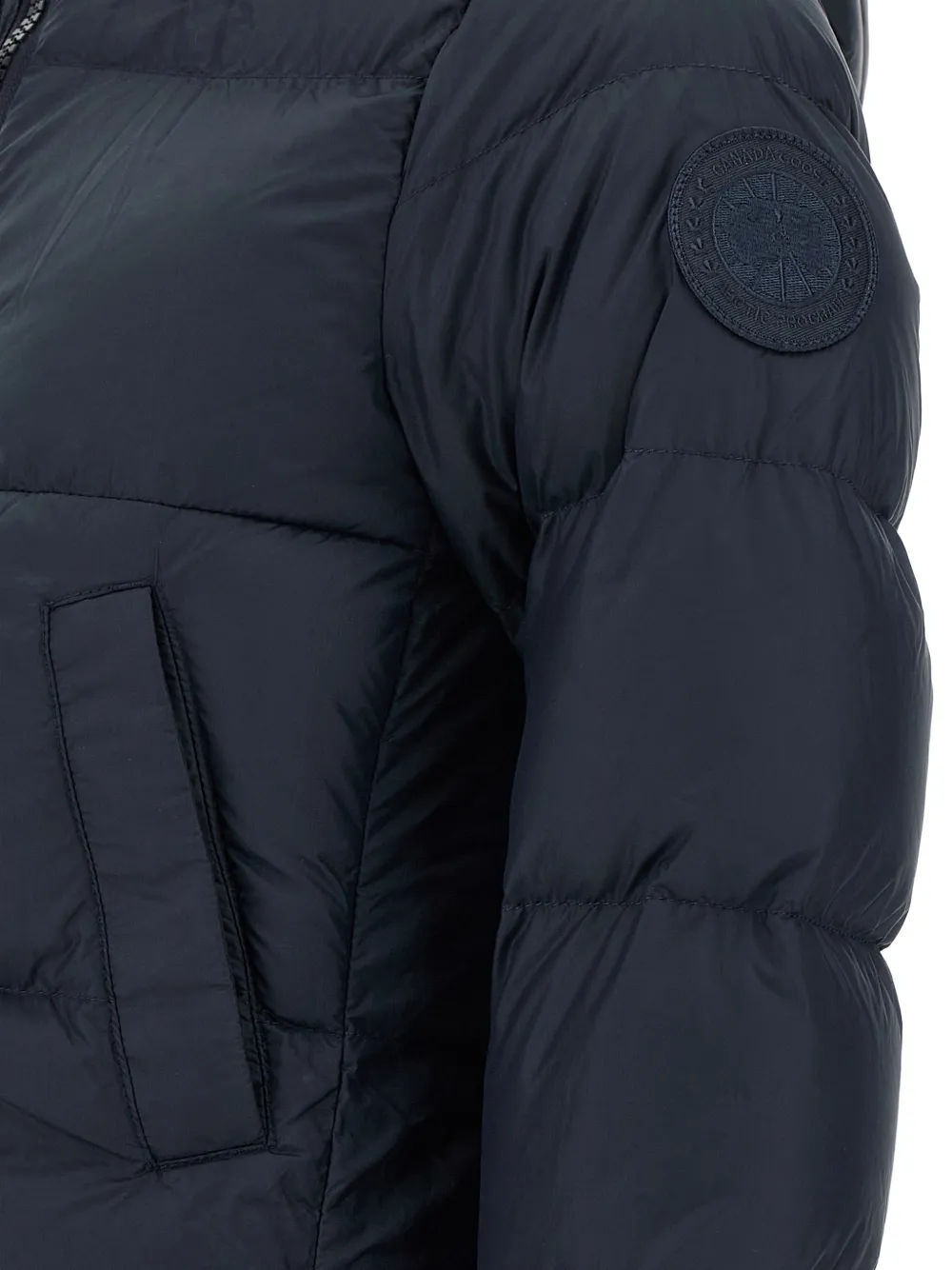 Canada Goose Mystique gewatteerde jas met enkele rij knopen Blauw