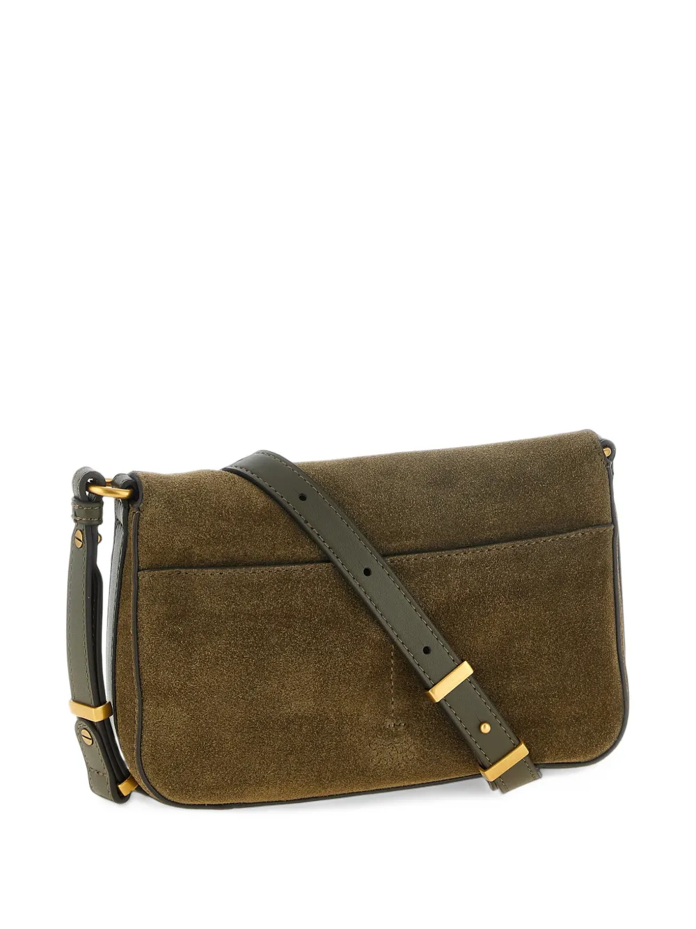 PINKO Love suède mini-crossbodytas Groen