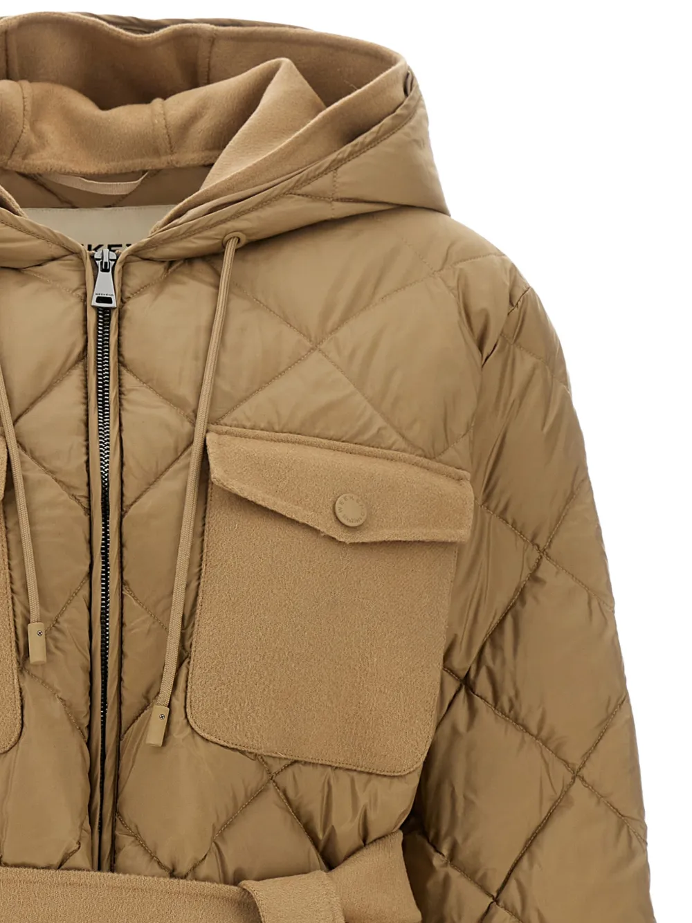 Weekend Max Mara Fidato ruitvormig gewatteerd donsjack Beige