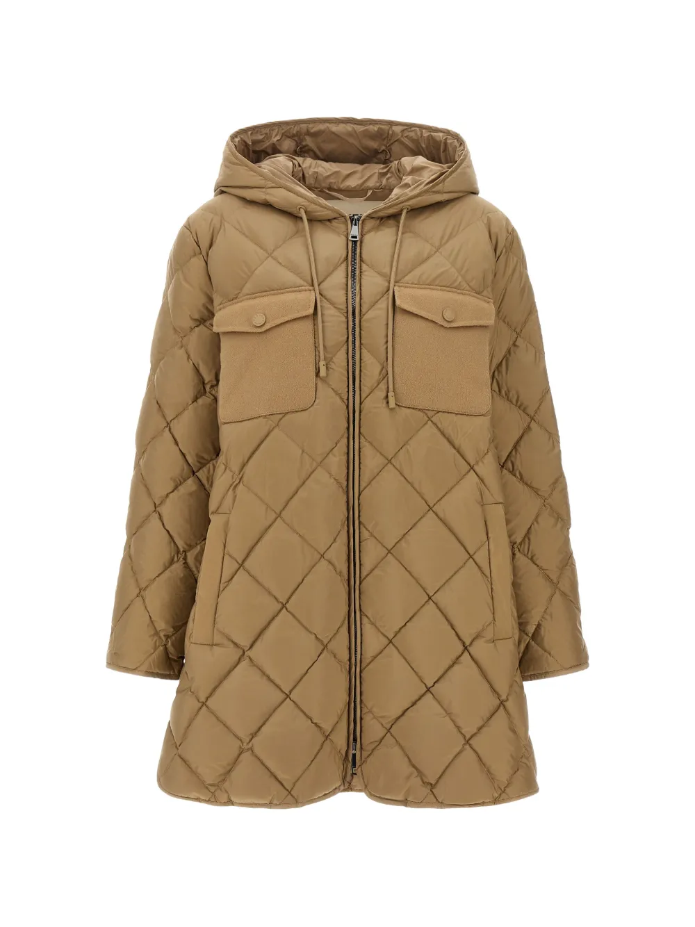 Weekend Max Mara Fidato ruitvormig gewatteerd donsjack Beige